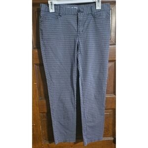 GAP Khakis Navy with White Polka Dots Slim City Ankle